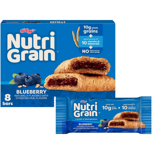 Nutri-Grain Breakfast Blueberry · Snack salado · 8 pzas de 10 g