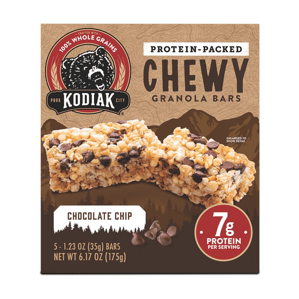 Kodiak Chocolate Chip Protein · Barras · 5 pzas de 35 g