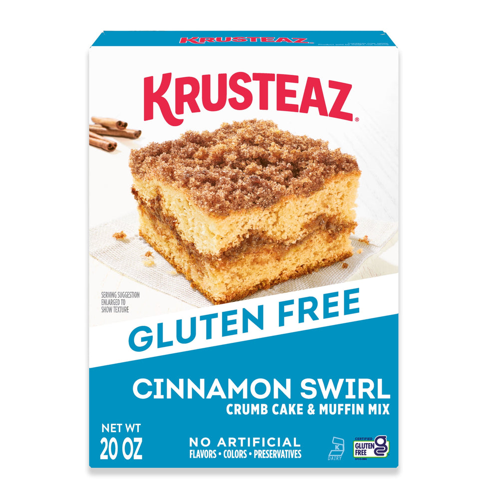 Krusteaz Cinnamon Swirl Crumb Cake and Muffin Mix Baking sin gluten · Mezcla para hornear · 567 g