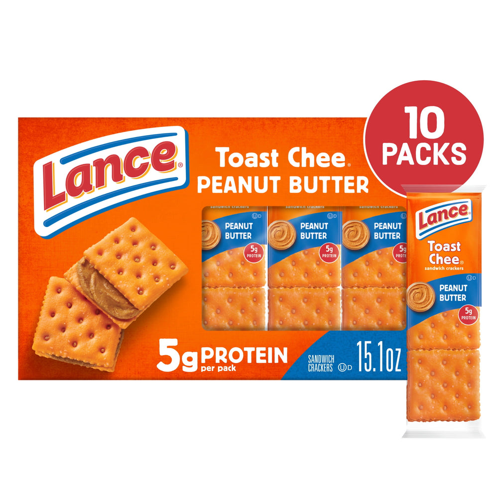 Lance ToastChee Peanut Butter · Snack salado · 10 pzas de 43 g