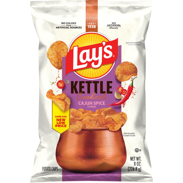 Lay’s Cajun Spice Kettle Cooked · Papas · 227 g · bolsa