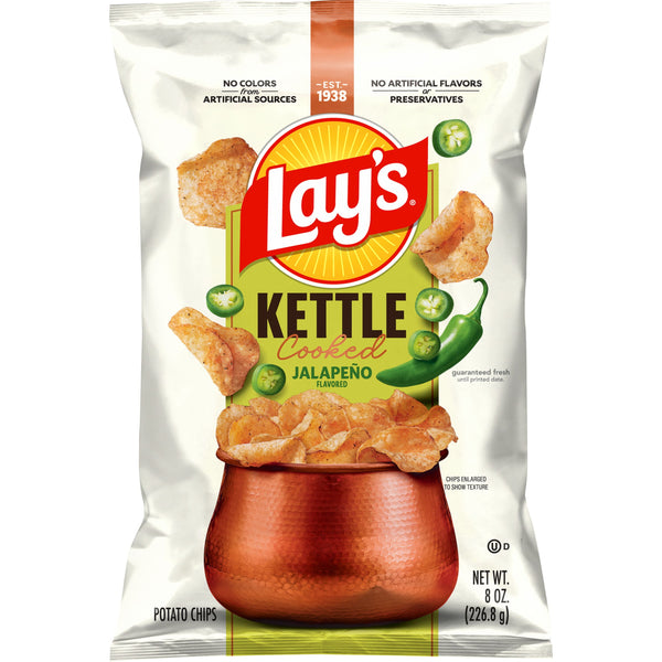 Lay’s Jalapeno Kettle Cooked · Papas · 227 g · bolsa