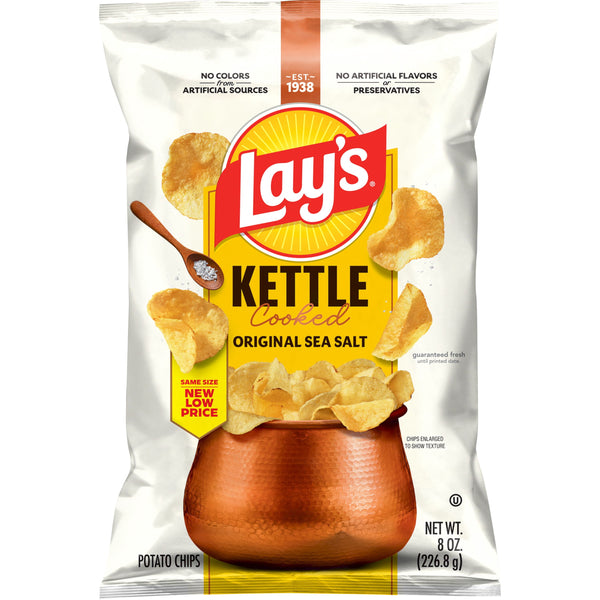 Lay’s Original Sea Salt Kettle Cooked · Papas · 227 g · bolsa