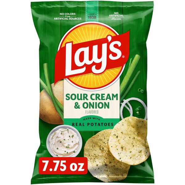 Lay's Sour Cream & Onion Potato · Papas · 220 g · bolsa