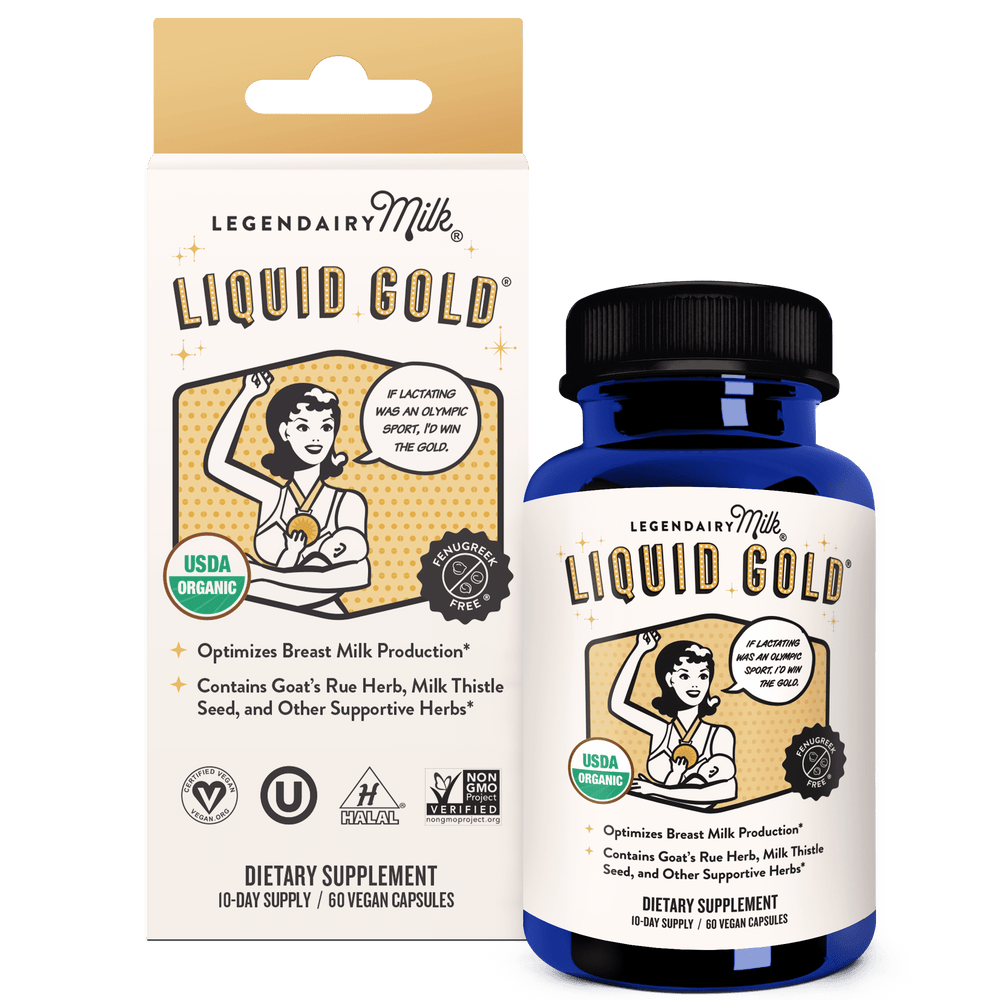Legendairy Milk Liquid Gold · Suplemento de lactancia · 60 cápsulas