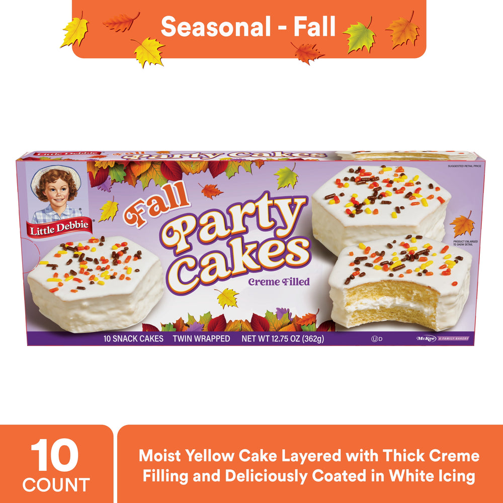 Little Debbie Fall Party Vanilla Cakes · Pastelitos · 10 pzas de 361 g
