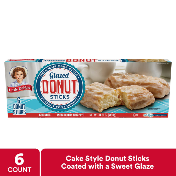 Little Debbie Glazed Donut Sticks · Pastelitos · 6 pzas de 289 g