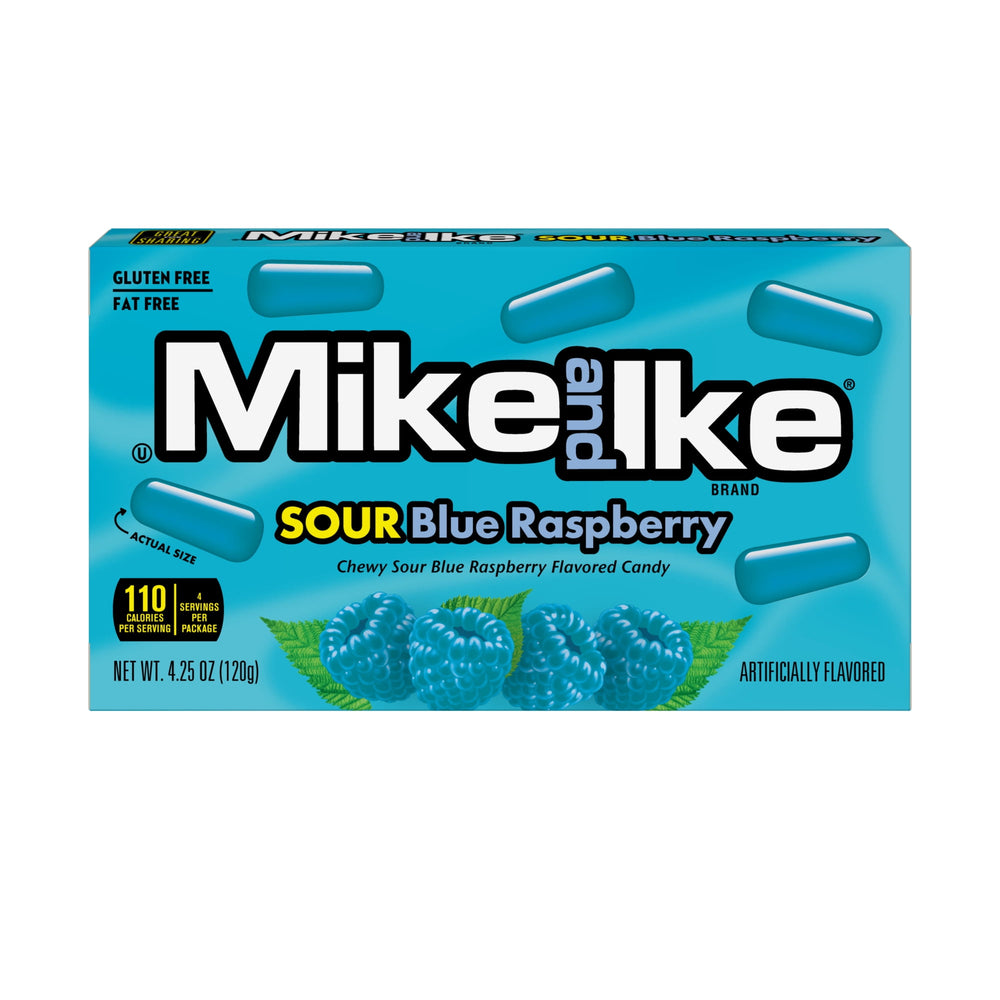 MIKE AND IKE Sour Blue Raspberry · Caramelos ácidos · 120 g