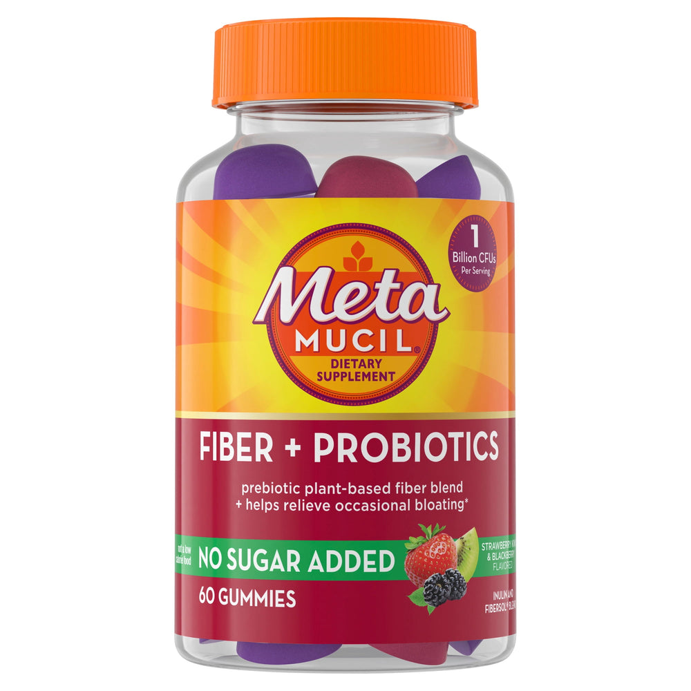 Metamucil Fiber + Probiotics · Gomitas de fibra y probióticos · 60 unidades