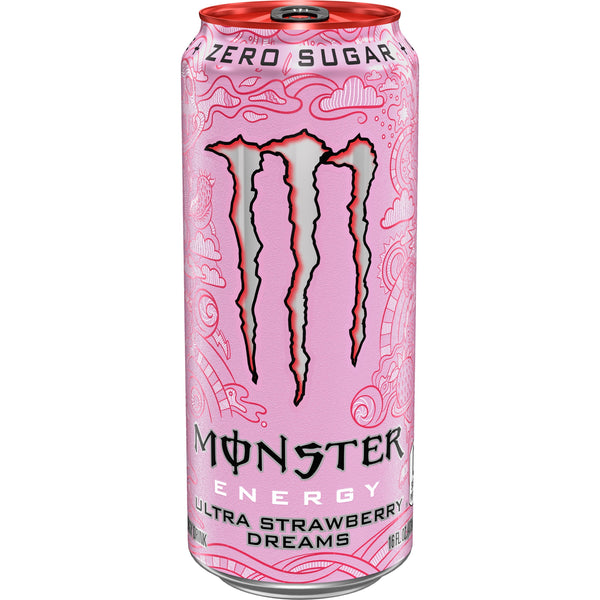 Monster Energy Ultra Strawberry Dreams Zero Sugar · Bebida energética · 473 ml