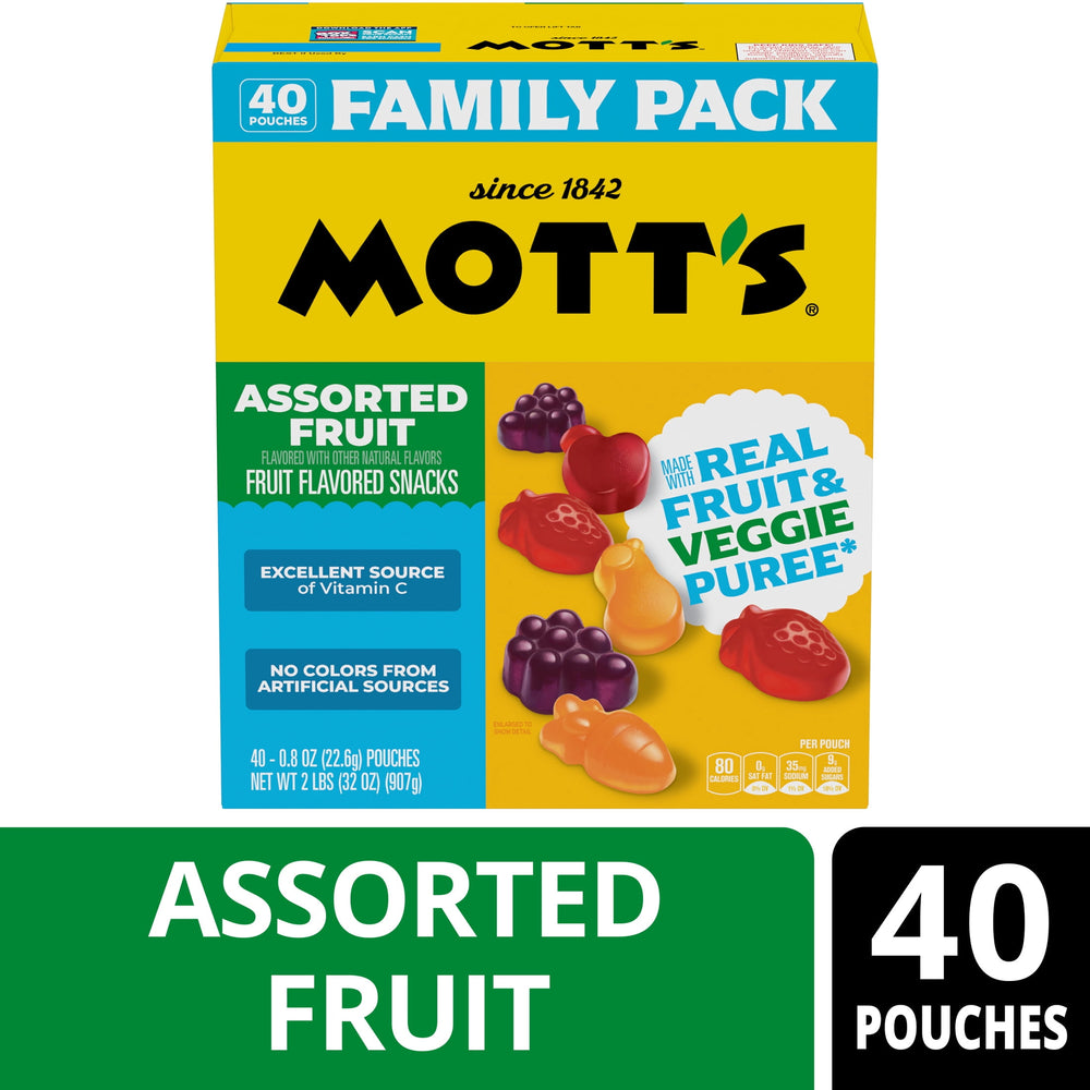 Mott's Assorted Fruit · Dulce · 40 pack