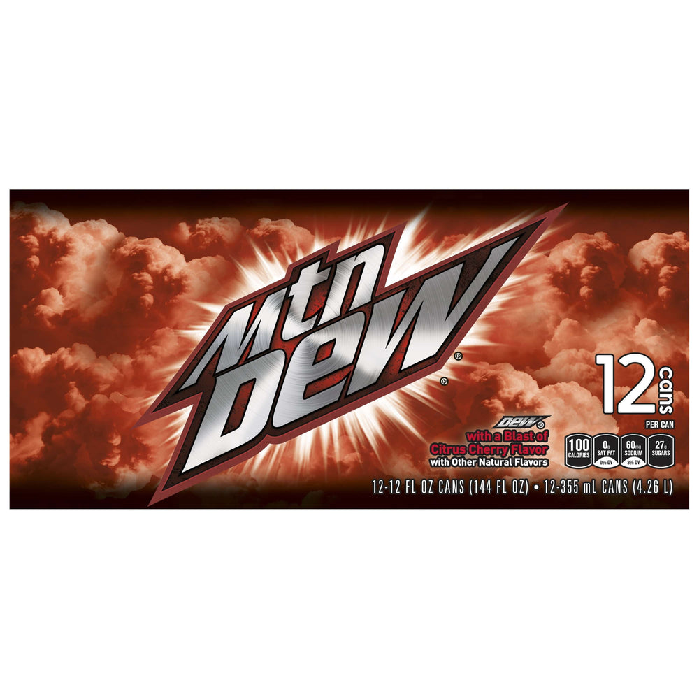Mountain Dew Game Fuel Citrus Cherry · Refresco · 355 ml · latas