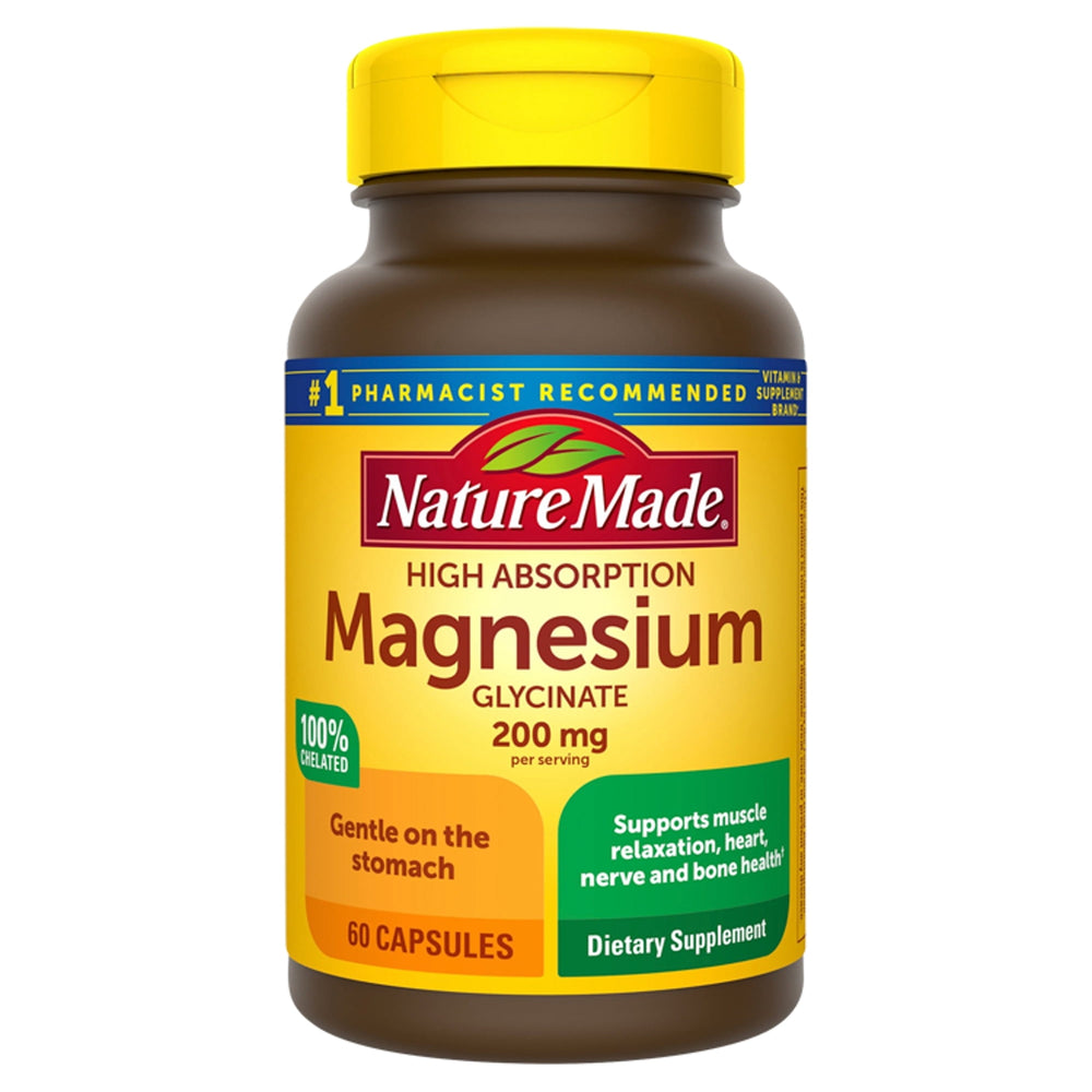 Nature Made Magnesio Glicinato · Suplemento dietético · 60 cápsulas