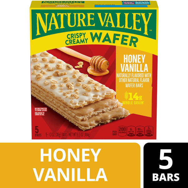 Nature Valley Creamy Wafer Honey Vanilla · Snack salado · 5 barras de 184 g