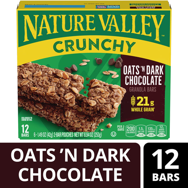 Nature Valley Oats 'n Dark Chocolate · Barras · 12 pzas de 253 g