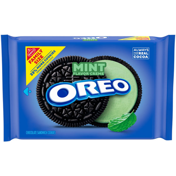OREO Mint Creme Chocolate · Galletas · 530 g · tamaño familiar