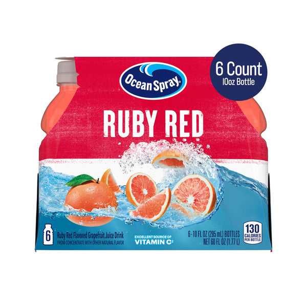 Ocean Spray® Ruby Red Grapefruit Juice Drinks · Bebida · 6 pzas de 296 ml