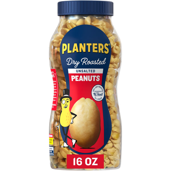 PLANTERS Unsalted Dry Roasted Plant Based Protein · Snack salado · 454 g · frasco