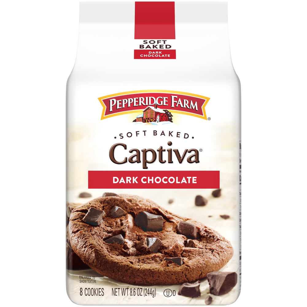 Pepperidge Farm Captiva Dark Chocolate · Galletas · 244 g · bolsa