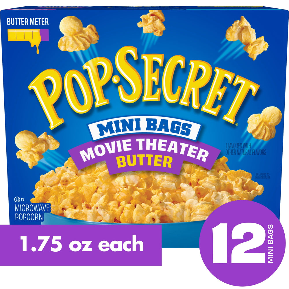Pop Secret Movie Theater Butter Mini Bags · Palomitas · 12 pzas de 50 g