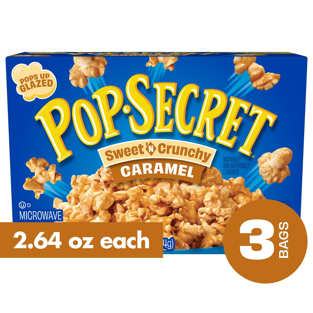 Pop Secret Sweet 'n Caramel · Palomitas · 3 pzas de 75 g