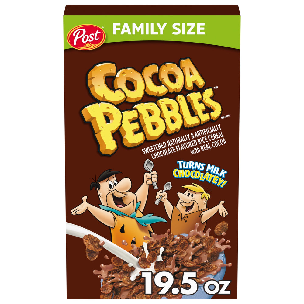Post Cocoa PEBBLES & Chocolatey sin gluten · Cereal · 553 g · caja · tamaño familiar