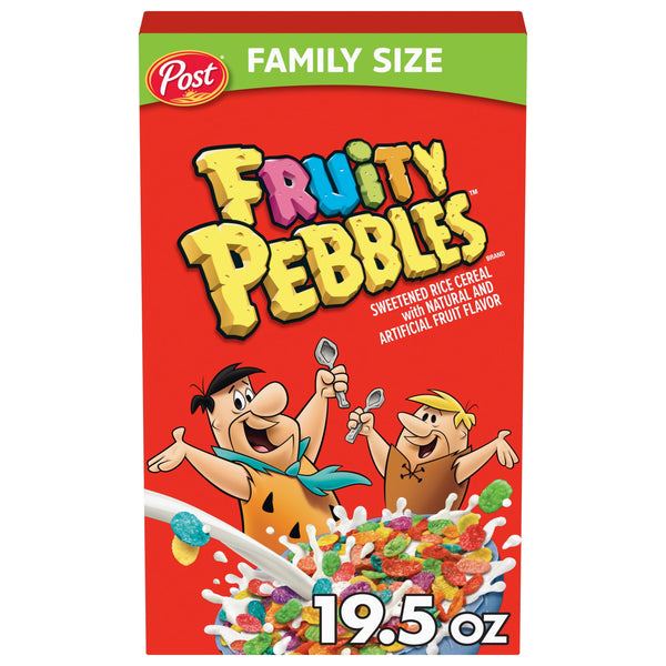 Post Fruity PEBBLES sin gluten · Cereal · 553 g · caja · tamaño familiar