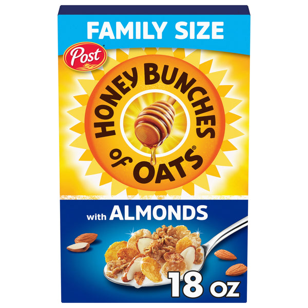 Honey Bunches of Oats with Almond · Avena y hot cakes · 510 g · caja · tamaño familiar