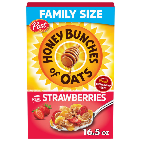 Honey Bunches of Oats with Real Strawberries Strawberry · Avena y hot cakes · 468 g · caja