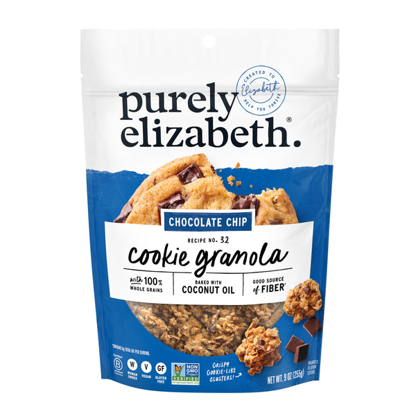 Purely Elizabeth Cookie Chocolate Chip sin gluten · Granola · 255 g · bolsa