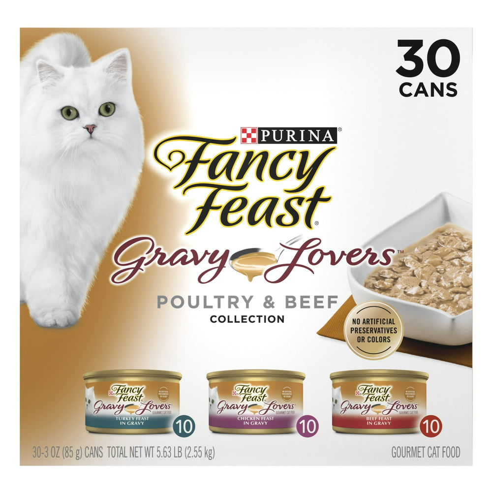 Purina Fancy Feast Gravy Lovers · Comida húmeda para gatos · 30 × 85 g