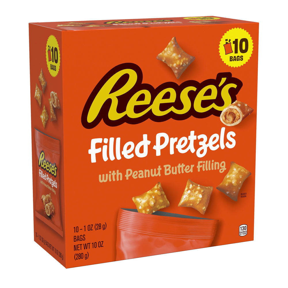 REESE'S Peanut Butter Filled · Pretzels · 10 pzas de 28 g