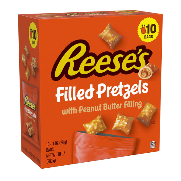 REESE'S Peanut Butter Filled · Pretzels · 10 pzas de 28 g