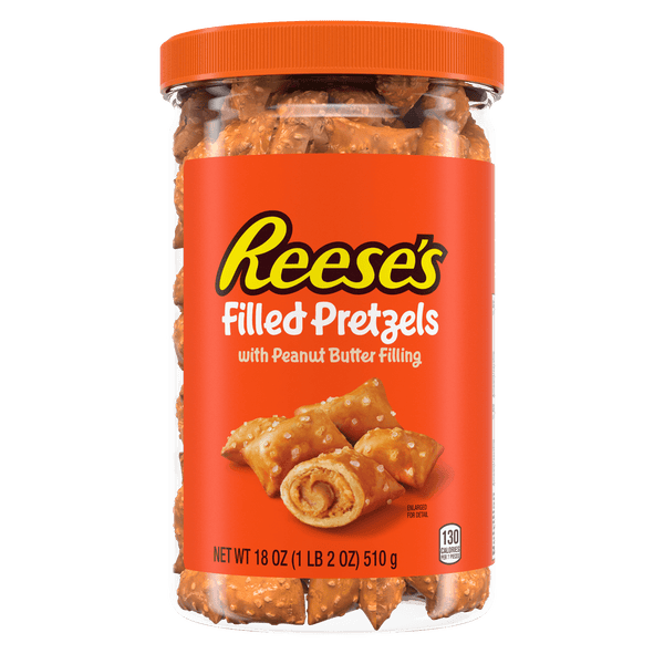 REESE'S Peanut Butter Filled Plastic · Pretzels · 510 g · frasco