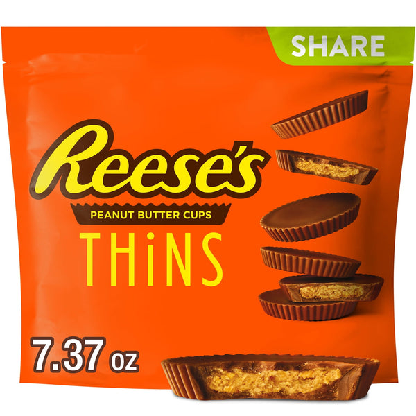 Reese's Thins Chocolate Peanut Butter Cups Share · Barra · 209 g · vasos