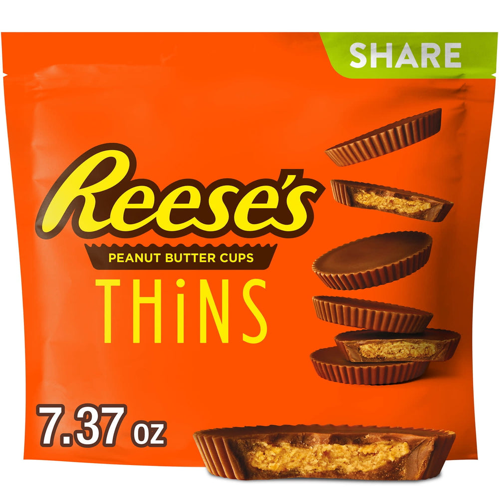 Reese's Thins Chocolate Peanut Butter Cups Share · Barra · 209 g · vasos