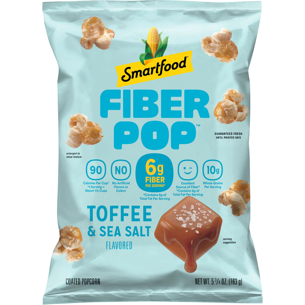 Smartfood FiberPop Toffee & Sea Salt · Palomitas · 163 g