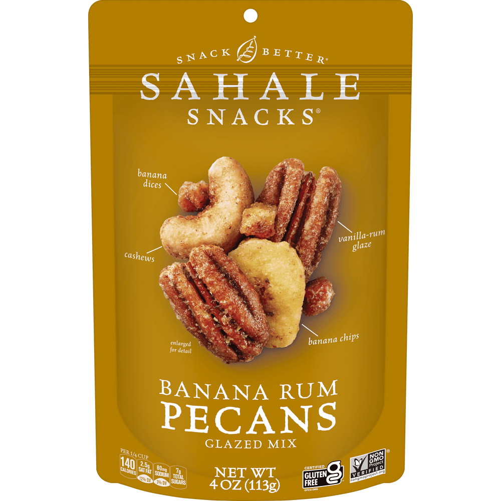 Sahale Banana Rum Pecans Glazed sin gluten · Nueces · 113 g · sobre