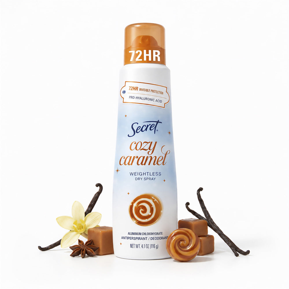 Secret Cozy Caramel Holiday · Desodorante en spray · 74 g