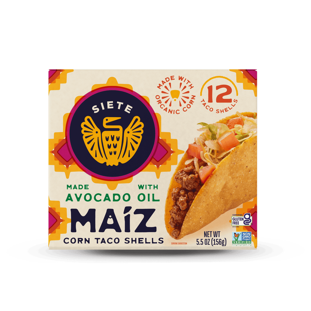 Siete Foods Maíz Corn Taco Shells sin gluten · Snack salado · 12 pzas de 156 g