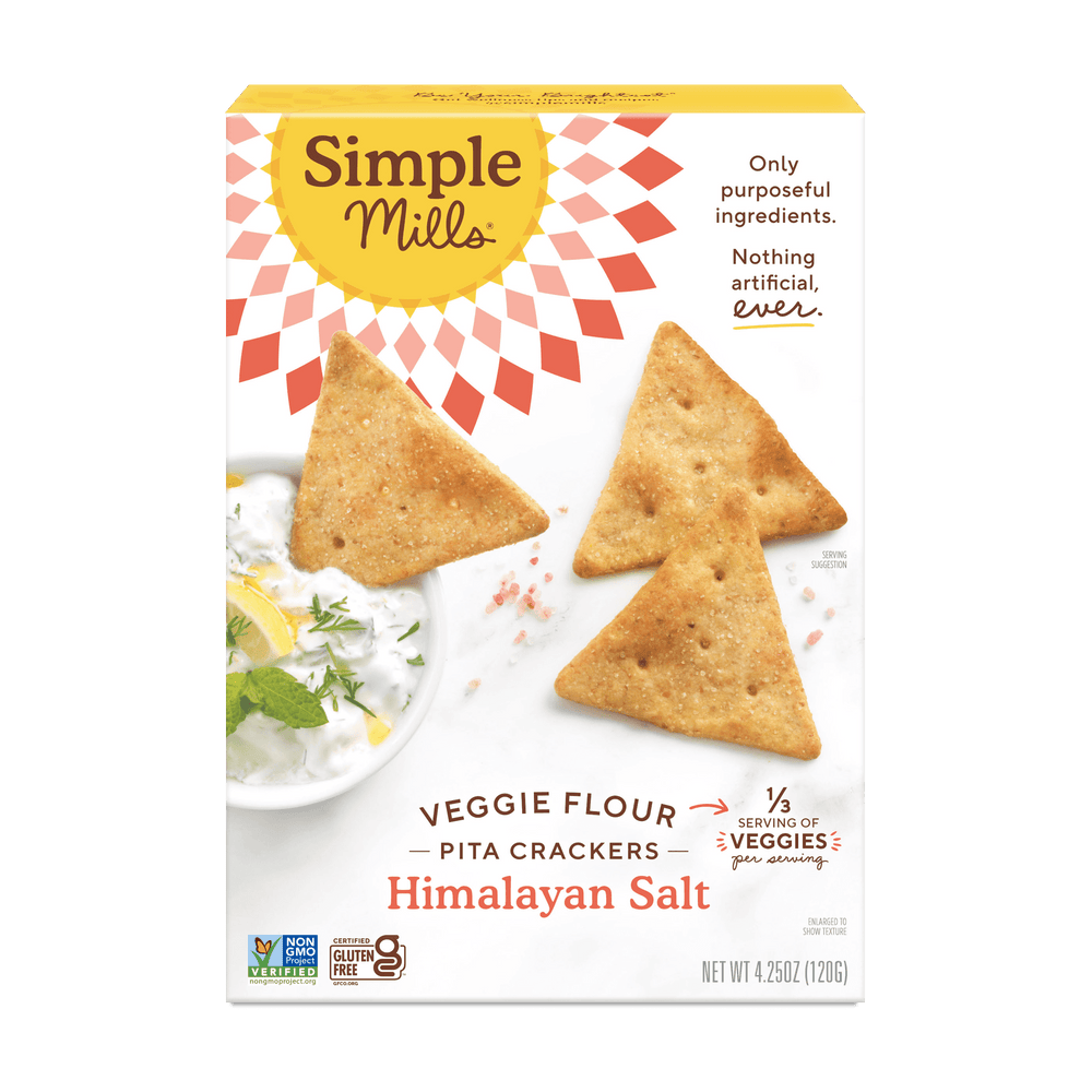 Simple Mills Veggie Flour Pita Himalayan Salt sin gluten · Galletas saladas · 120 g