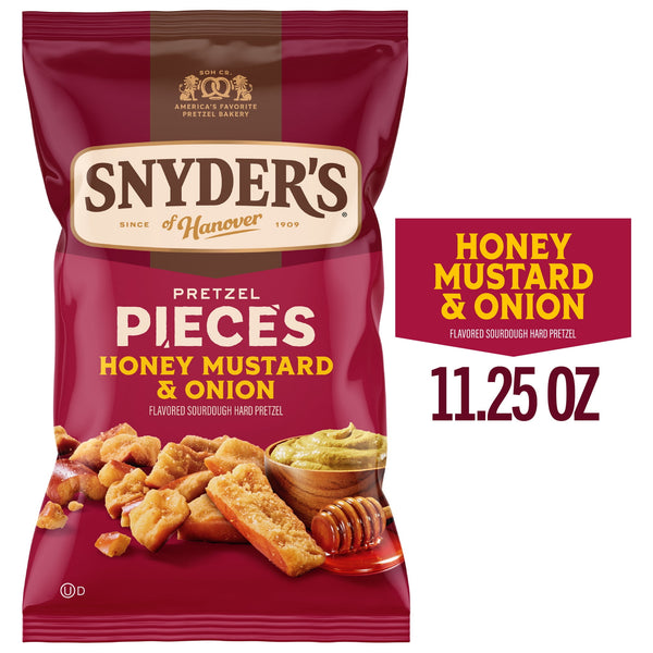 Snyder's of Hanover Honey Mustard & Onion Pretzel Pieces · Pretzels · 319 g · bolsa