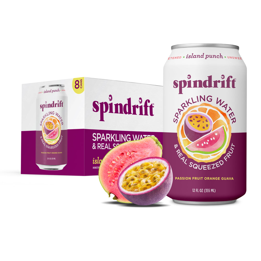 Spindrift Island Punch · Agua mineral · 8 pzas de 355 ml