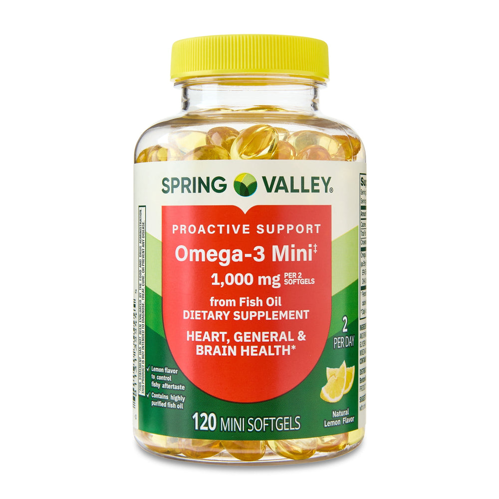 Spring Valley Omega-3 Mini · Suplemento dietético · 120 cápsulas