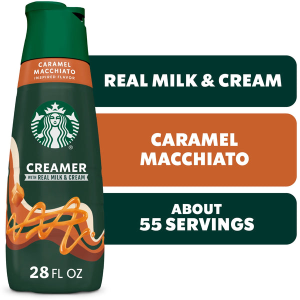 Starbucks Caramel Macchiato con leche y crema · Crema para café · 828 ml · botella