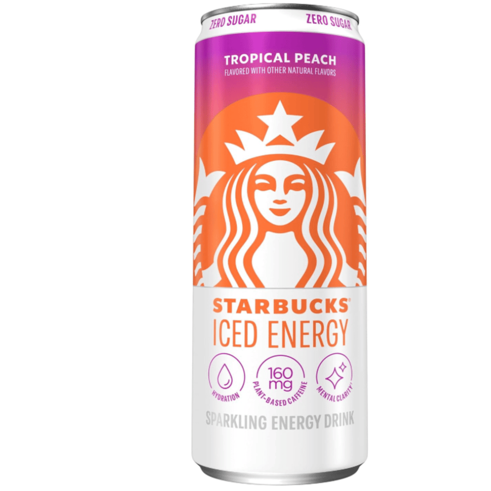 Starbucks Iced Energy Tropical Peach · Café y cremas · 355 ml · lata