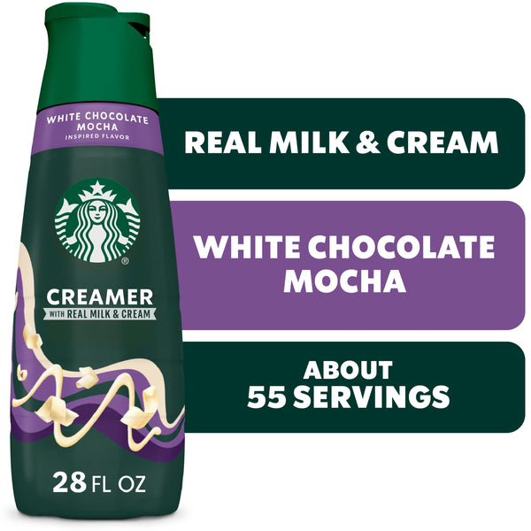 Starbucks White Chocolate Mocha · Crema para café · 828 ml · botella