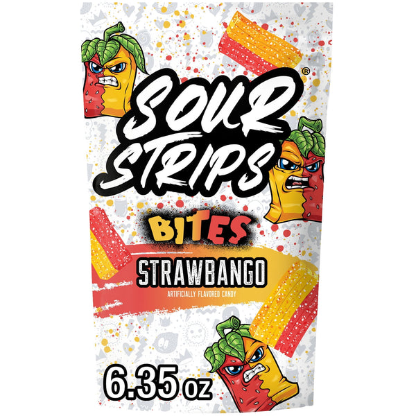 SOUR STRIPS Bites Strawbango · Dulce · 180 g · bolsa