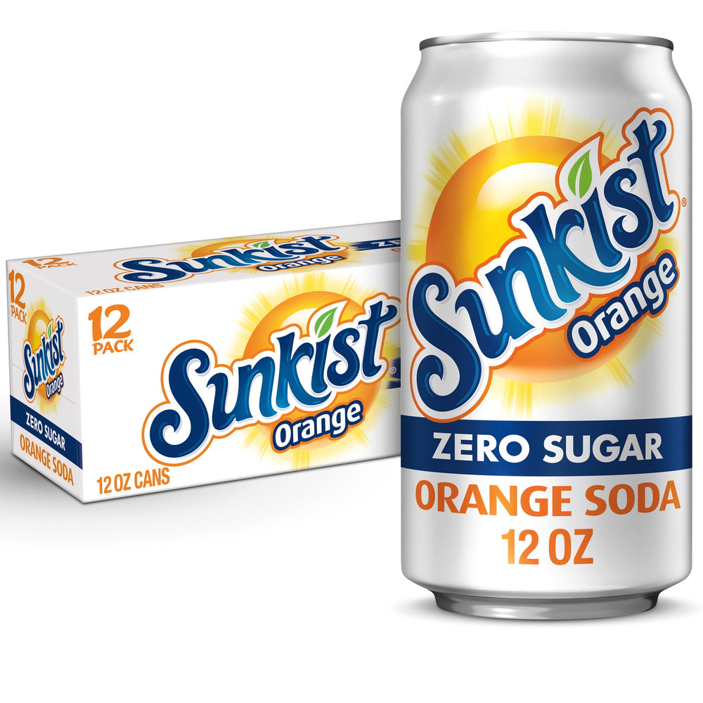 Sunkist Zero Sugar Orange · Refresco de naranja · 4.26 L (12 × 355 ml)
