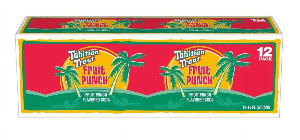Tahitian Treat Fruit Punch Soda · Refresco · 12 pack de 355 ml